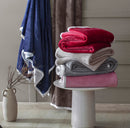 Cobertor Áustria Liso Dupla Face Casal - Tecido Sherpa e Manta Microfibra