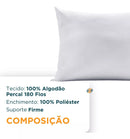 Travesseiro Sono e Saúde 180 Fios 50cm x 70cm Suporte Firme