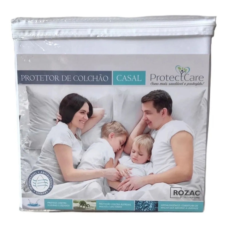 Protetor de Colchão King Protect Care Rozac Impermeável Antiácaro