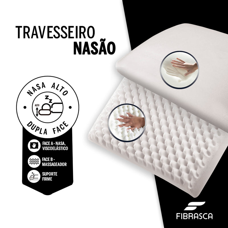 Travesseiro Nasão Fibrasca 14cm de Altura