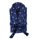 Roupão Plush Flannel Poá Corttex Aconchego Manga Longa Macio Unissex