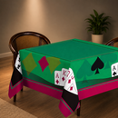 Toalha de Mesa Quadrada Aveludada Cassino Teka 140x140cm