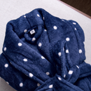Roupão Plush Flannel Poá Corttex Aconchego Manga Longa Macio Unissex