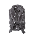 Roupão Plush Flannel Poá Corttex Aconchego Manga Longa Macio Unissex