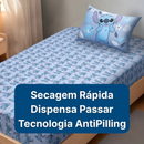 Jogo de Cama Solteiro 2 Peças Stitch Disney Malha Portallar