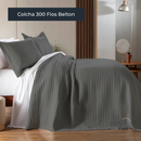 Colcha Belton Solteiro Cinza Corttex 300 fios 1,60 x 2,40