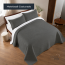 Colcha Belton Solteiro Cinza Corttex 300 fios 1,60 x 2,40