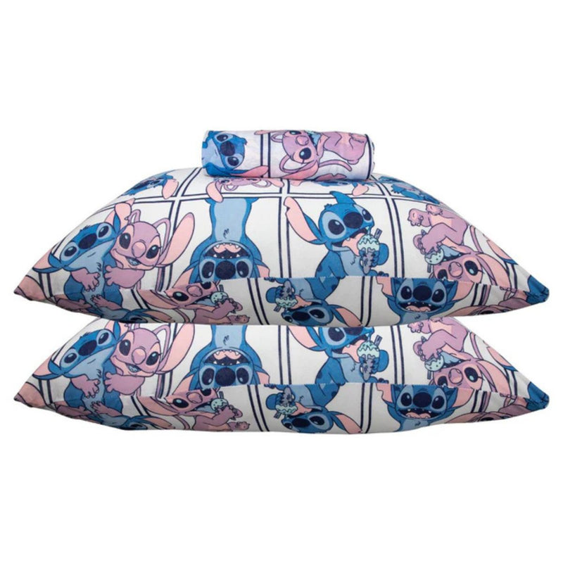 Jogo de Cama Casal 3 Peças Stitch Disney Malha Portallar