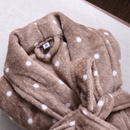Roupão Plush Flannel Poá Corttex Aconchego Manga Longa Macio Unissex