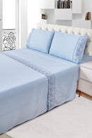 Jogo de Cama King Bordado Inglês Toque de Algodão