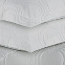 Jogo de Colcha King Trussardi Goielli 300 Fios 100% Algodão Branco 3,10x2,80m