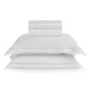 Jogo de cama King 300 fios Cetim Romana Branco