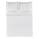 Jogo de cama King 300 fios Cetim Romana Branco