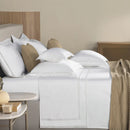 Jogo de cama King 300 fios Cetim Romana Branco