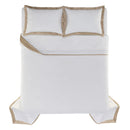 Jogo de colcha King 300 fios Cetim Valestro Branco/Nocciola