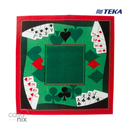 Toalha de Mesa Quadrada Aveludada Cassino Teka 140x140cm