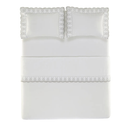 Jogo de cama King 600 fios Cetim Laurea Branco/Platino
