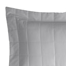 Colcha Super King Kacyumara Satinée Square Prata com 2 Portas Travesseiro 3,15m x 2,60m