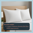 Par de Capa Protetora para Travesseiro Impermeável 50cm x 70cm