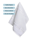 Kit 10 Toalha Lavabo Cristine Teka 30x50cm Barra para Pintar ou Bordar