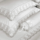 Jogo de cama King 600 fios Cetim Laurea Branco/Platino