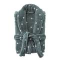 Roupão Plush Flannel Poá Corttex Aconchego Manga Longa Macio Unissex