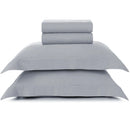 Jogo de Lençol 100% Algodão Cetim 300 Fios 4 Peças Living Art Cinza