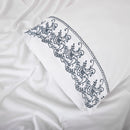 Jogo de Cama Queen Bordado Inglês Toque de Algodão