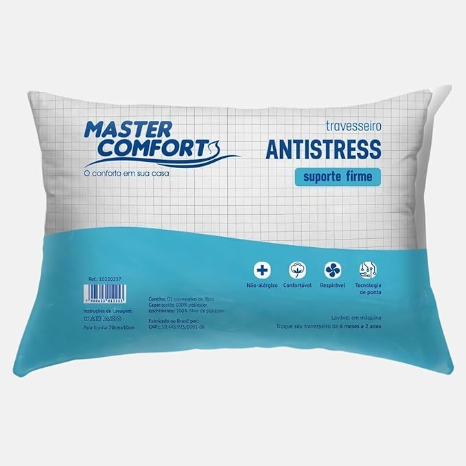 Travesseiro Antistress Master Comfort 50cm x 70cm