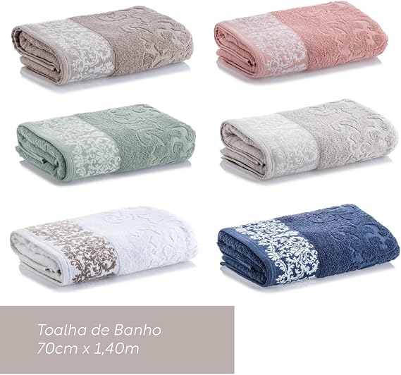 Toalha Rosto Jacquard Medalhão Corttex  50 cm X 70 Cm