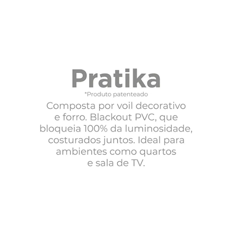 Cortina Pratika Lisa Slim 2,60m x 2,30m Indicado para varão de até 1,30m - Indigo Bella Janela