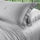 Colcha Super King Kacyumara Bali Bambu 400 Fios 100% Viscose de Bambu Prata