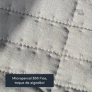 Colcha Belton Solteiro Cinza Corttex 300 fios 1,60 x 2,40