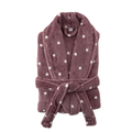 Roupão Plush Flannel Poá Corttex Aconchego Manga Longa Macio Unissex