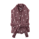 Roupão Plush Flannel Poá Corttex Aconchego Manga Longa Macio Unissex
