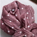 Roupão Plush Flannel Poá Corttex Aconchego Manga Longa Macio Unissex