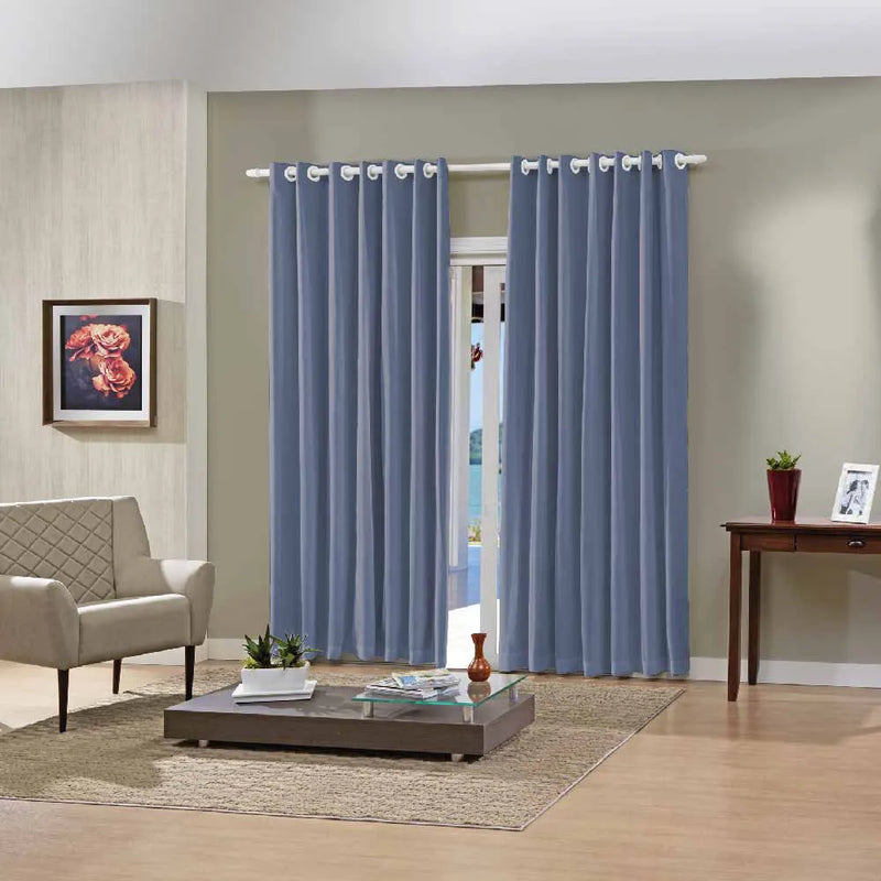 Cortina Pratika Lisa Slim 2,60m x 1,70m Indicado para varão de até 1,30m - Indigo Bella Janela