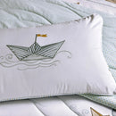 Almofada Rinzeira Trussardi Marinai 300 Fios Cetim 100% Algodão Egípcio Branco 30x50cm