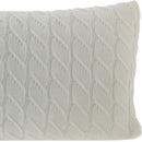Almofada Rinzeira Kacyumara Vivat Tricô 100% Algodão Off-White 30x50cm