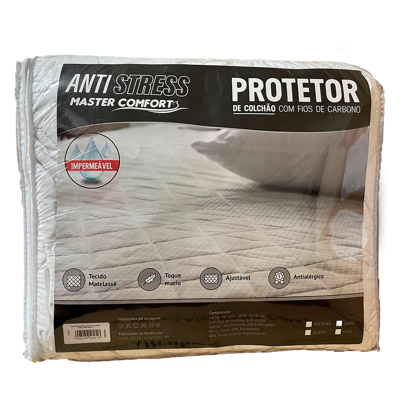 Protetor de Colchão Antistress Solteiro Impermeável Master