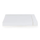 Capa de Edredom King Trussardi Dominicani Branco/Nocciola 600 Fios 100% Algodão Egípcio (2,90m x 2,70m)