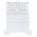 Capa de Edredom King Trussardi Dominicani Branco/Nocciola 600 Fios 100% Algodão Egípcio (2,90m x 2,70m)