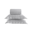 Colcha Queen Kacyumara Satinée Square Prata com 2 Portas Travesseiro 2,40m x 2,60m
