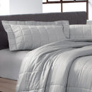 Colcha Satinee Square King Cor Prata 100% Algodão