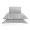 Colcha Satinee Square King Cor Prata 100% Algodão