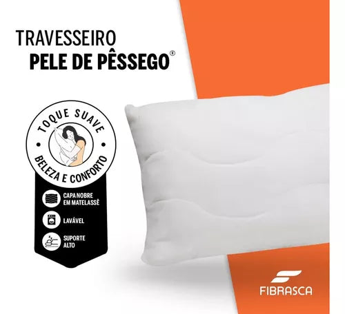 Travesseiro Pele de Pêssego Matelassê Fibrasca