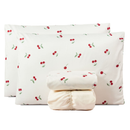 Jogo de lençol 200 Fios  4 peças Estampado Off White - Cereja