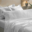 Fronha Body Pillow Altenburg Algodão Lux Versalhes 200 Fios com 4 Abas de 2cm 40x1,30m Cor Branco
