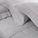 Jogo de Cama Buddemeyer Damask Stripes Cinza Casal 300 Fios Cetim