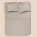 Jogo de Cama King Altenburg Haus Ondas Bege Instinto 300 Fios Cetim 100% Fibra de Bambu (4 Peças - 2,80m x 2,60m)